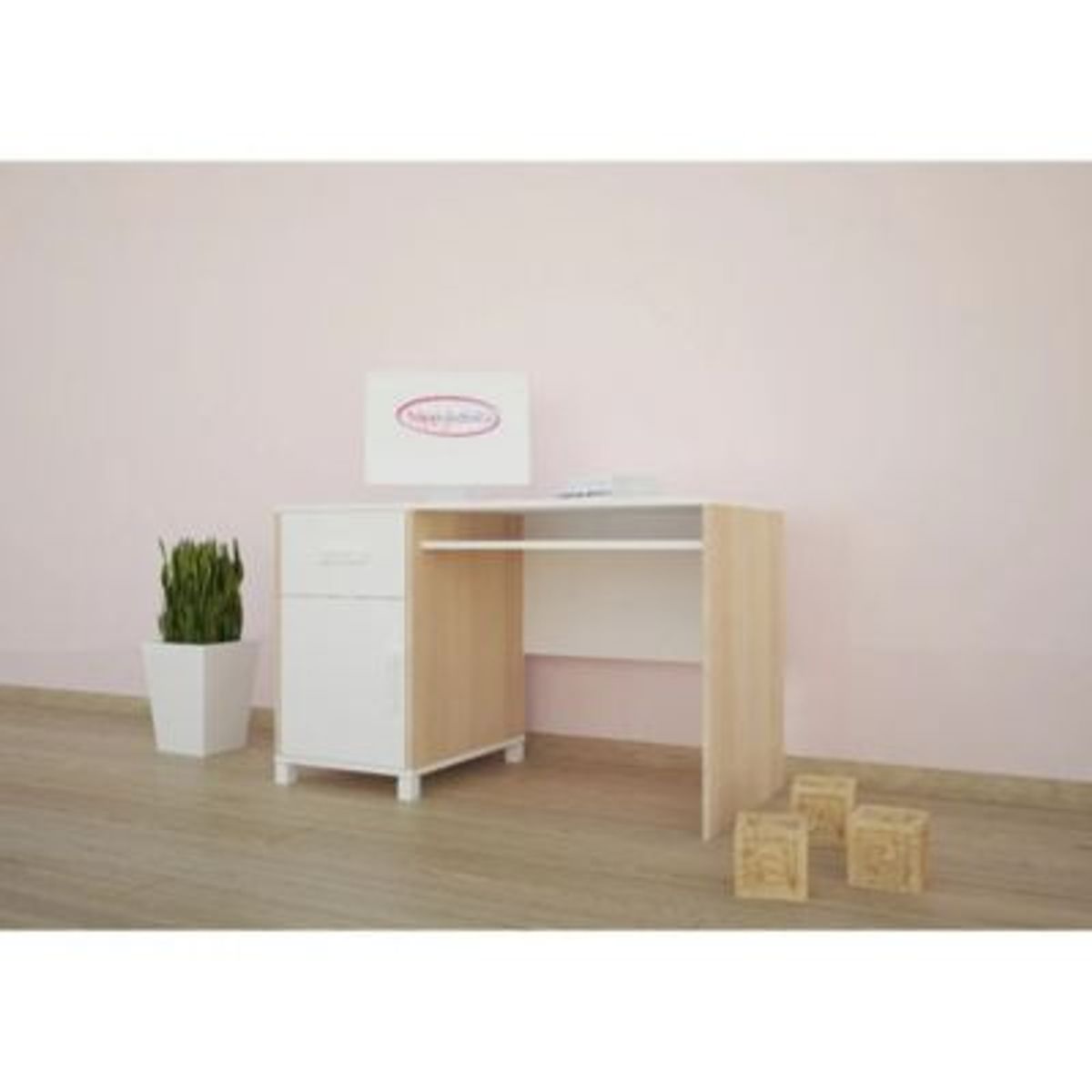 GENERICO - Escritorio Moderno Sango Blanco y Duna R&R MUEBLES