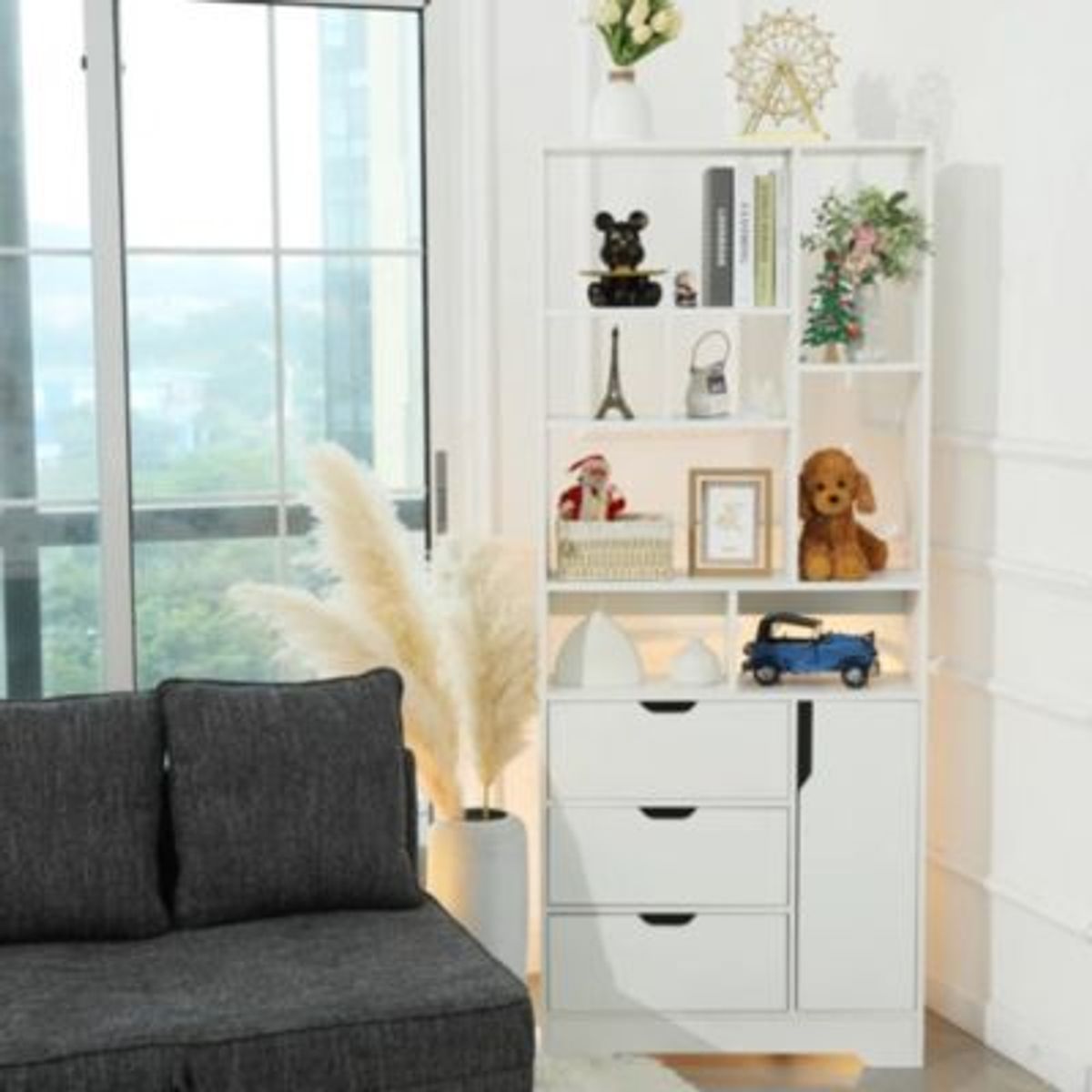 GENERICO - Estante Moderno Mamane Blanco R&R MUEBLES