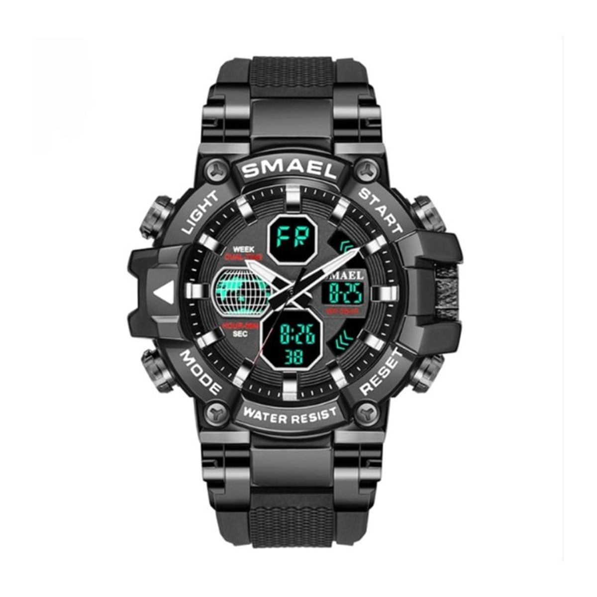 SMAEL - Reloj pulsera digital LED SMAEL 8027 doble hora