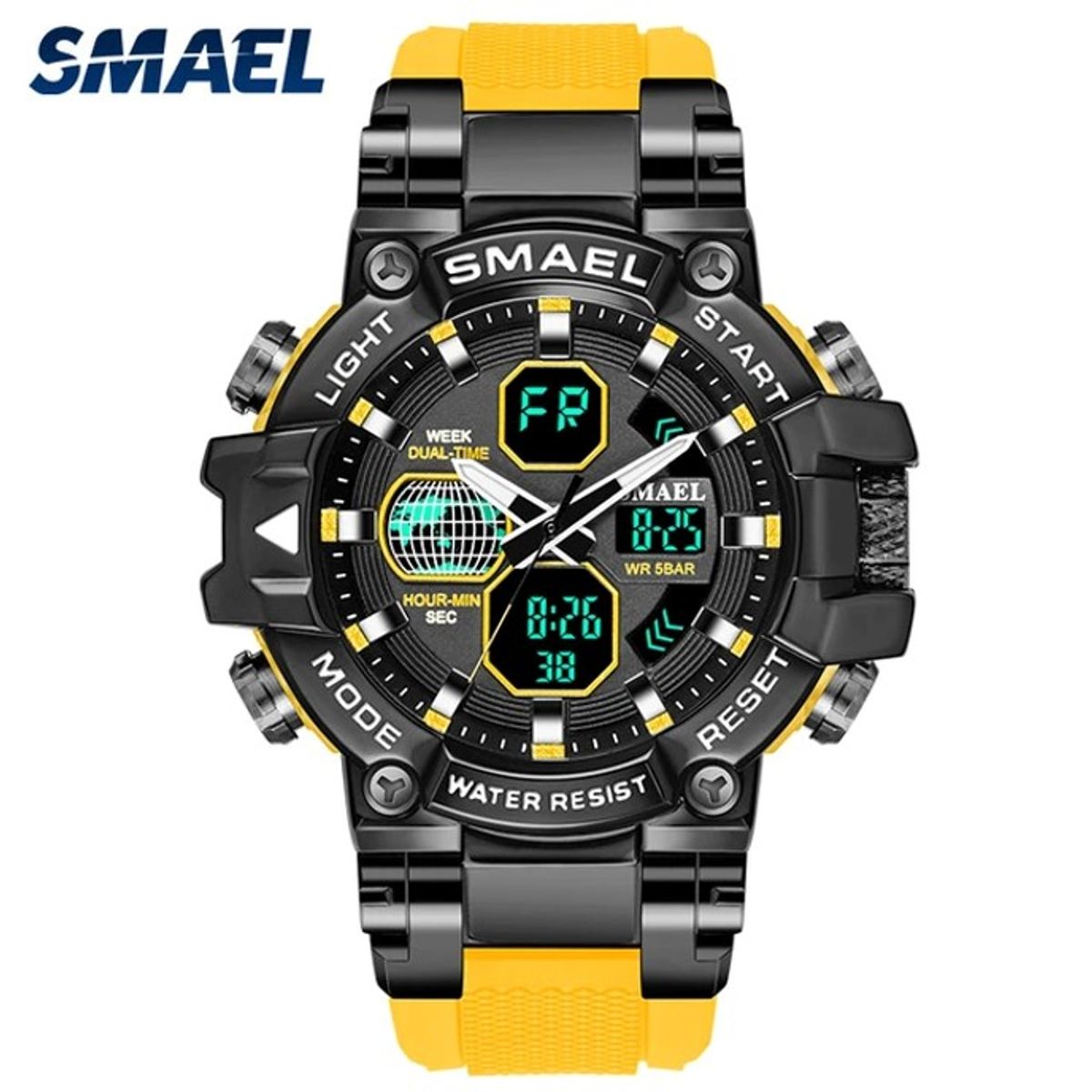SMAEL - Reloj pulsera digital LED SMAEL 8027 doble hora