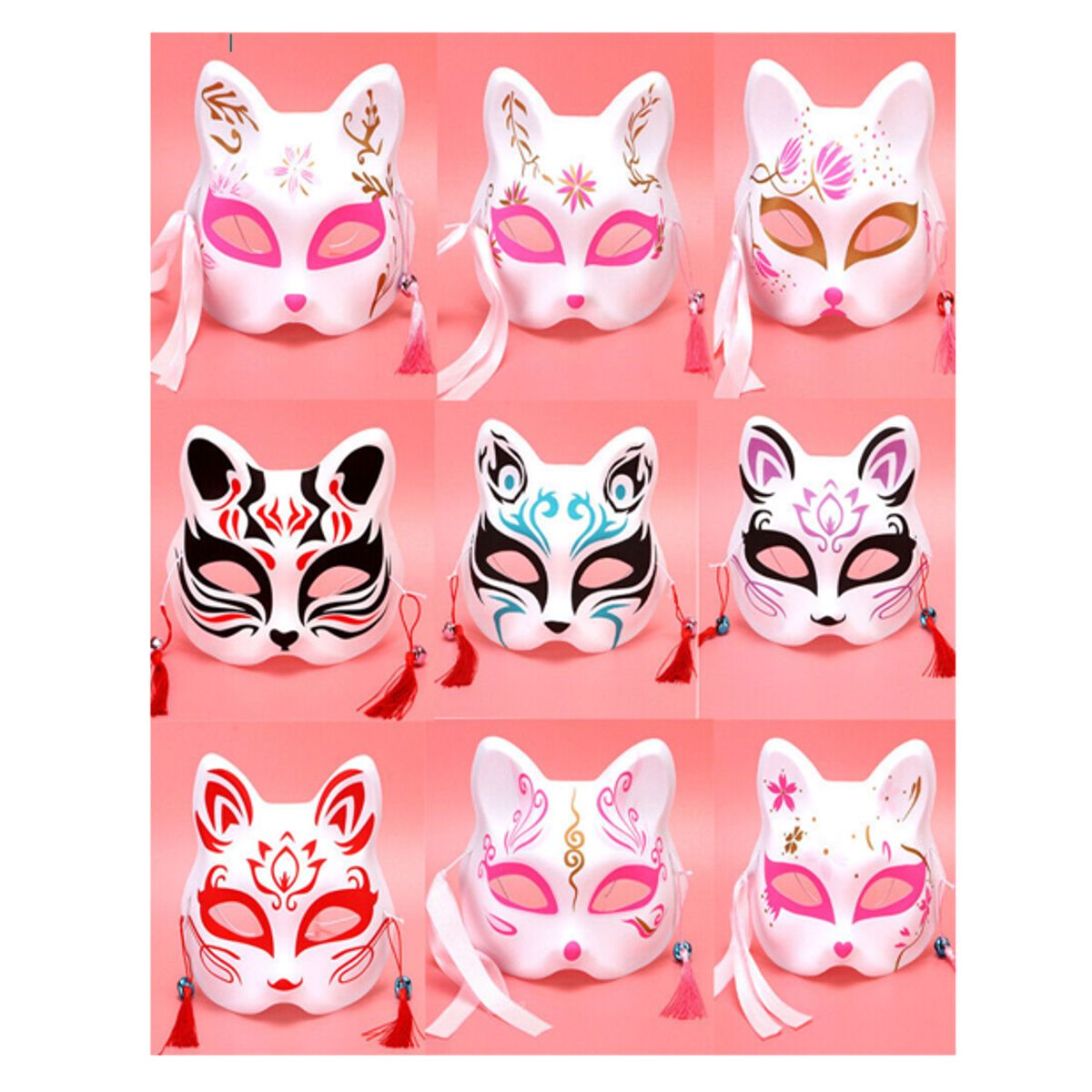 GENERICO - ANTIFAZ GATO JAPONES HALLOWEEN