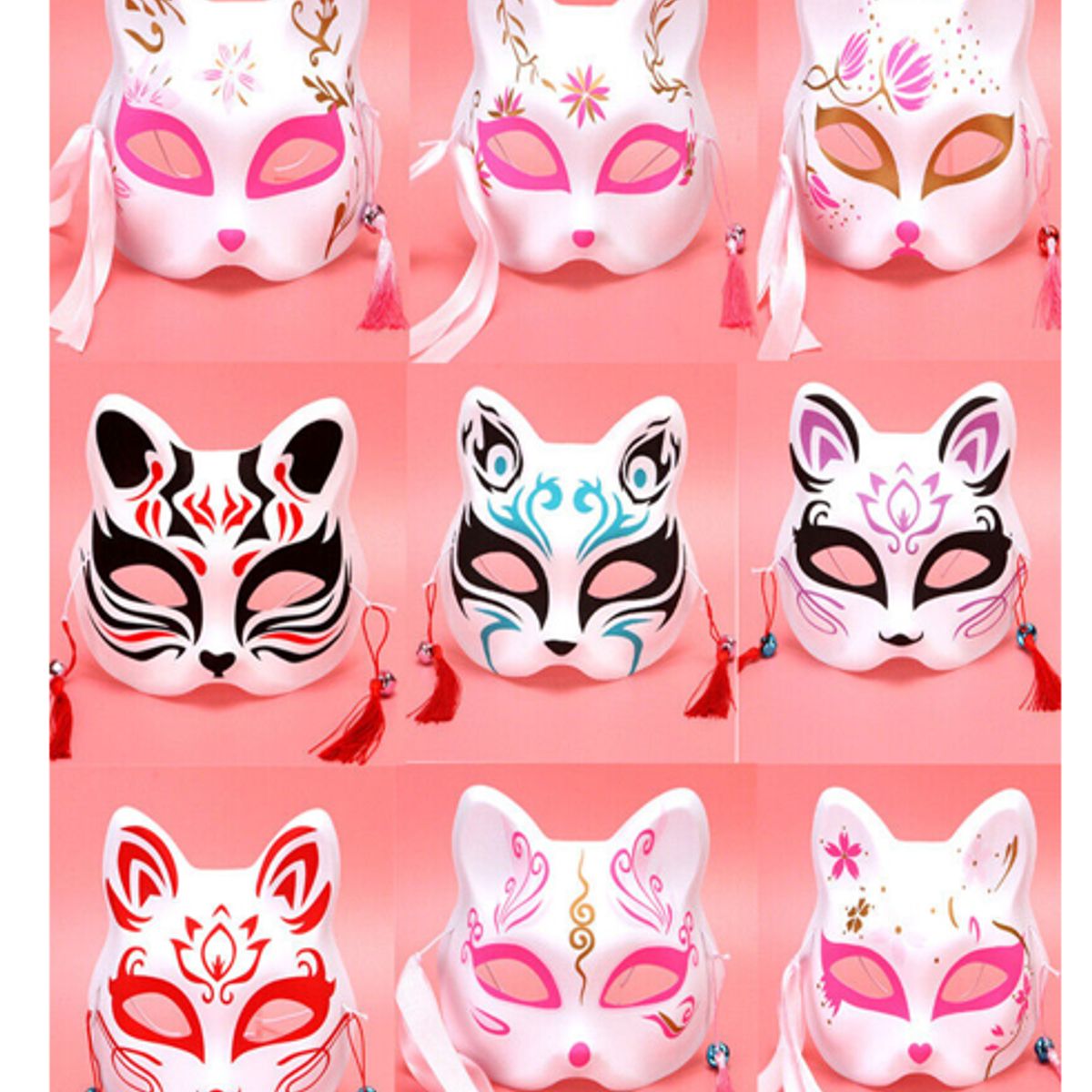 GENERICO - ANTIFAZ GATO JAPONES HALLOWEEN