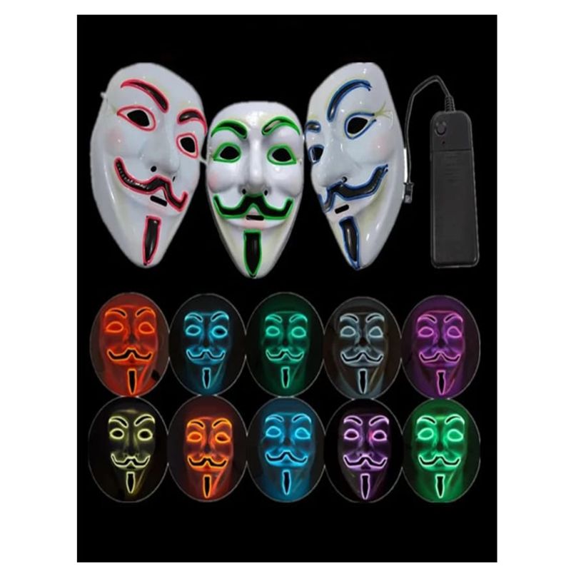 GENERICO - MASCARA ANONYMOUS LED - HALLOWEEN