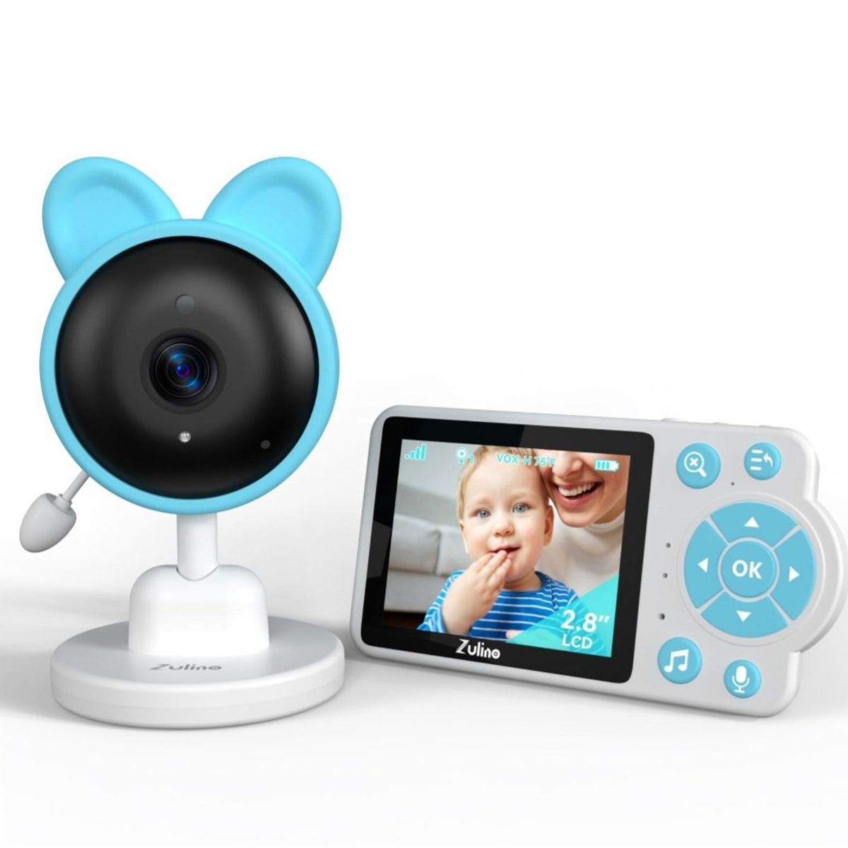 IMPORTADO MC - VIDEO MONITOR PARA BEBES HD CON DETECTOR DE LLANTO Y PROTECTOR SILICONA