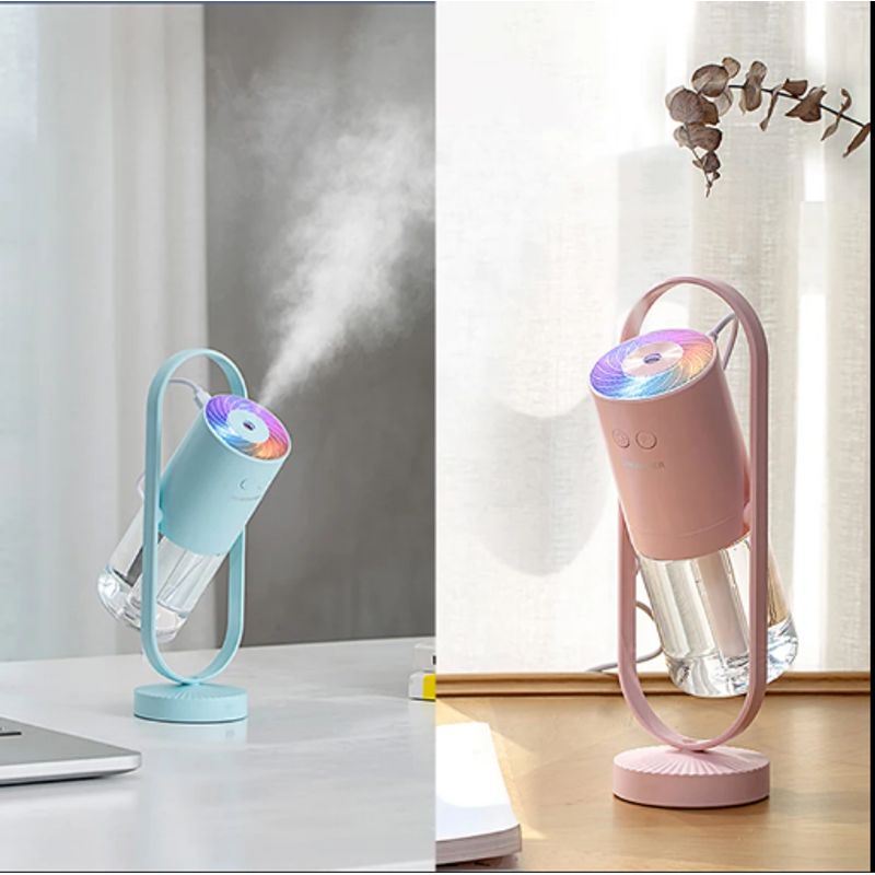 GENERICO - Humidificador USB con lámpara de proyector giratoria 360°