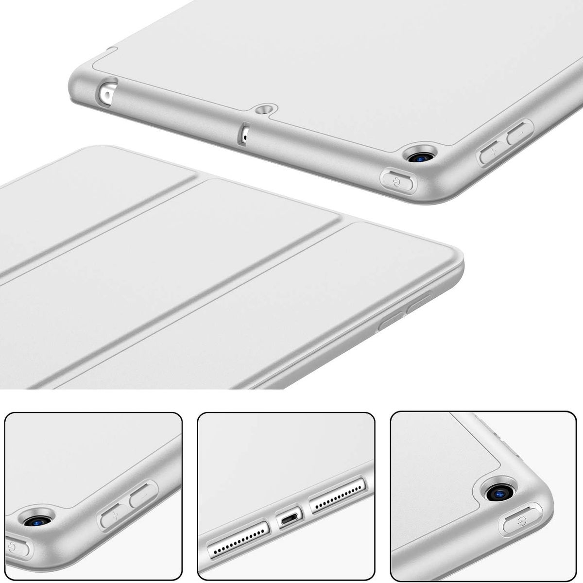 FUNDAANTIGOLPES - Funda con Porta Lapiz para IPAD 10,2 Gris