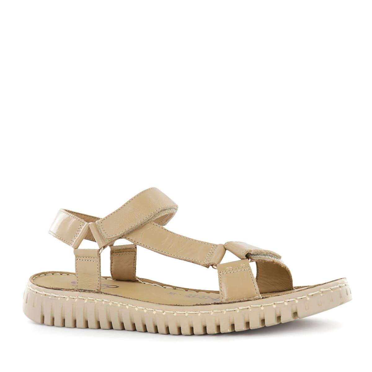 ECCO - Sandalias Confort Mujer Ecco Rita01 Beige Cuero Charol