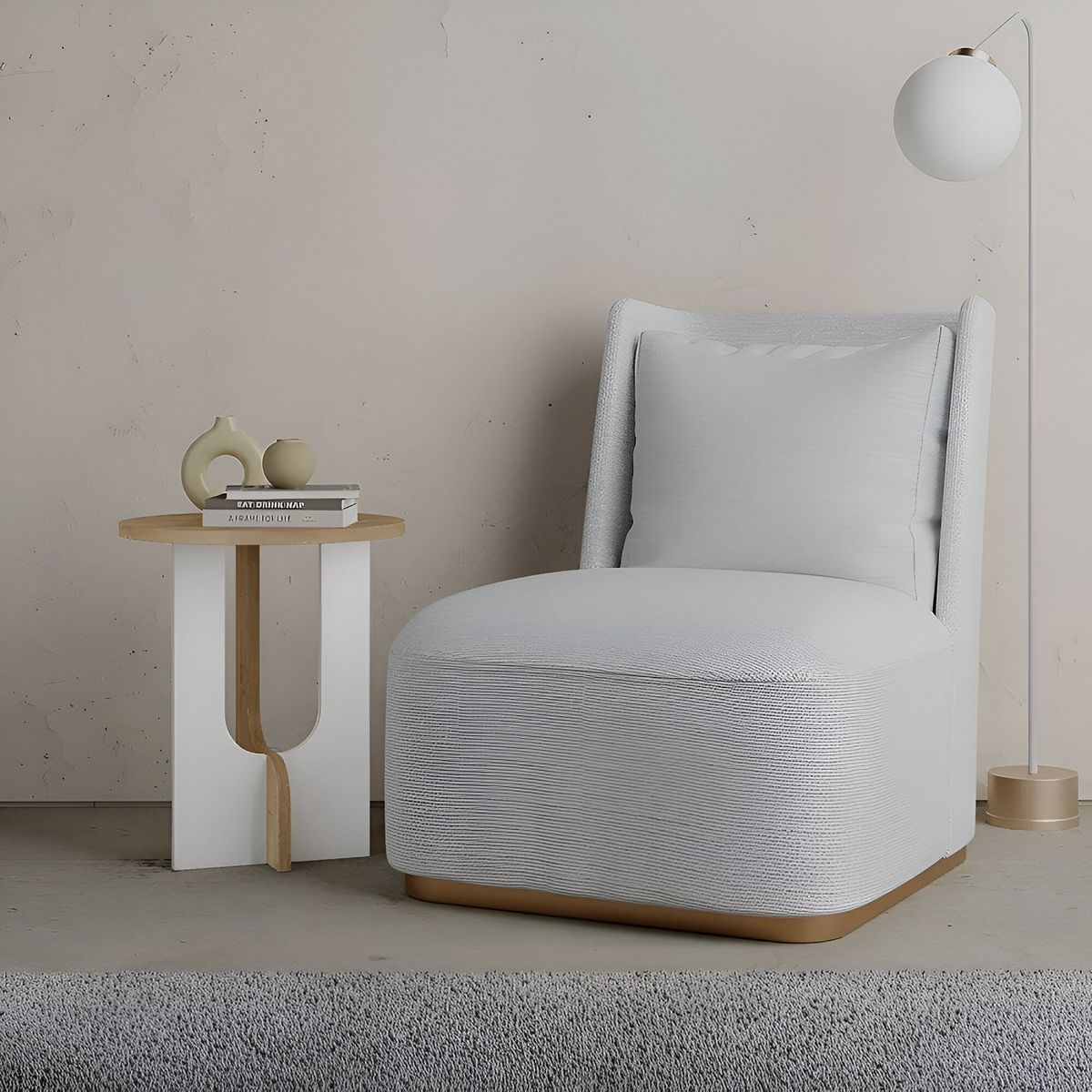 73 EXPERIENCE - Mesa Auxiliar Impe Color Duna & Blanco 73 Experience