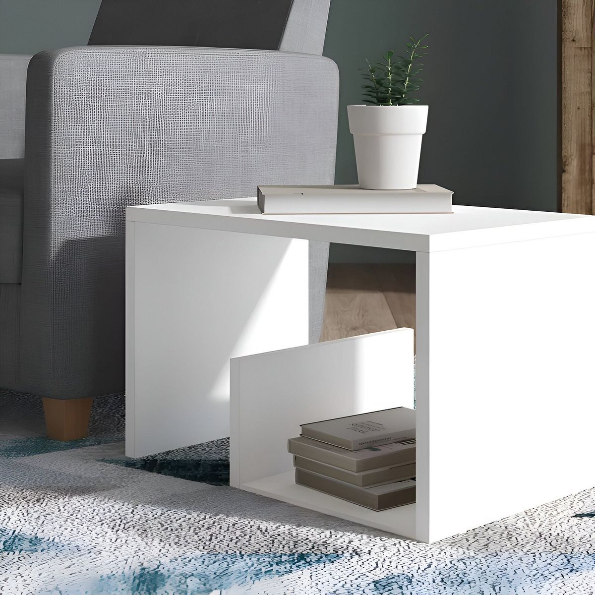 73 EXPERIENCE - Mesa Auxiliar Carili Color Blanco 73 Experience