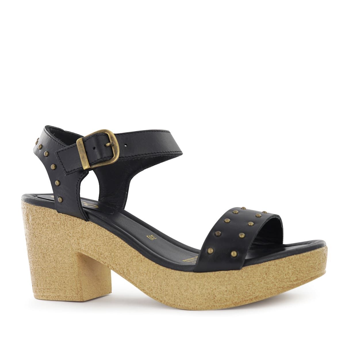 ECCO - Sandalias Con Taco Mujer Ecco Analu18 Negro Cuero