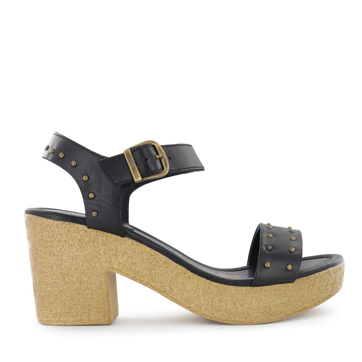 ECCO - Sandalias Con Taco Mujer Ecco Analu18 Negro Cuero