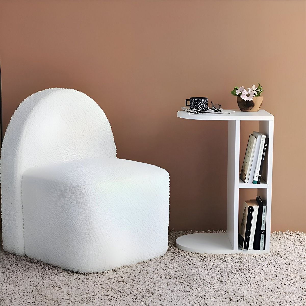 73 EXPERIENCE - Mesa Auxiliar Roby Color Blanco 73 Experience