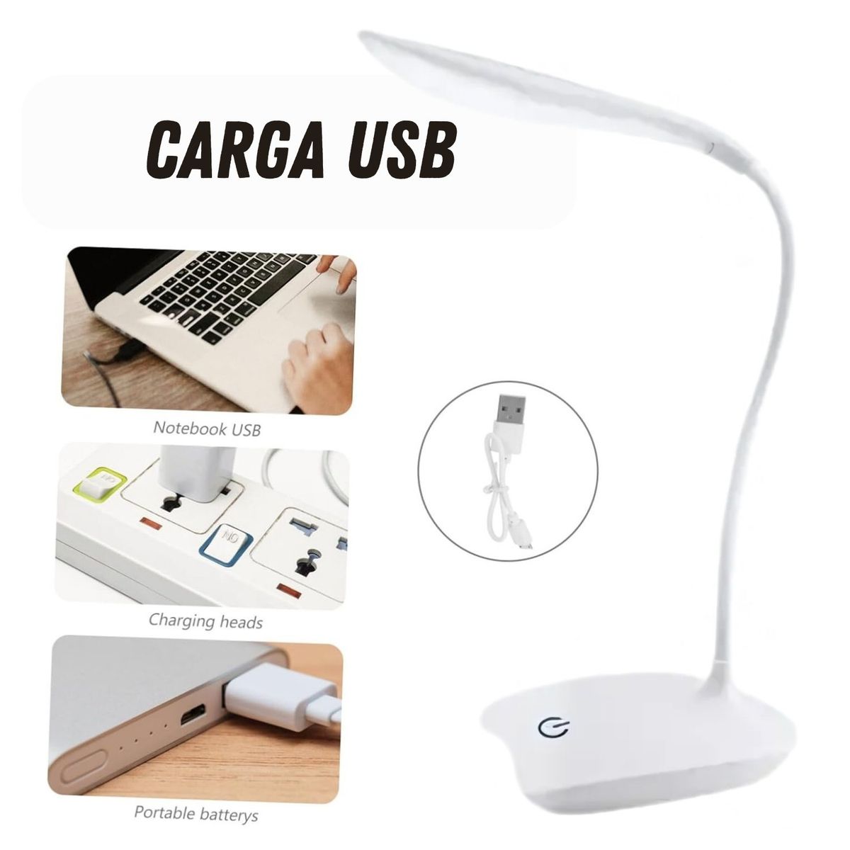 GENERICO - Lampara LED de escritorio ajustable