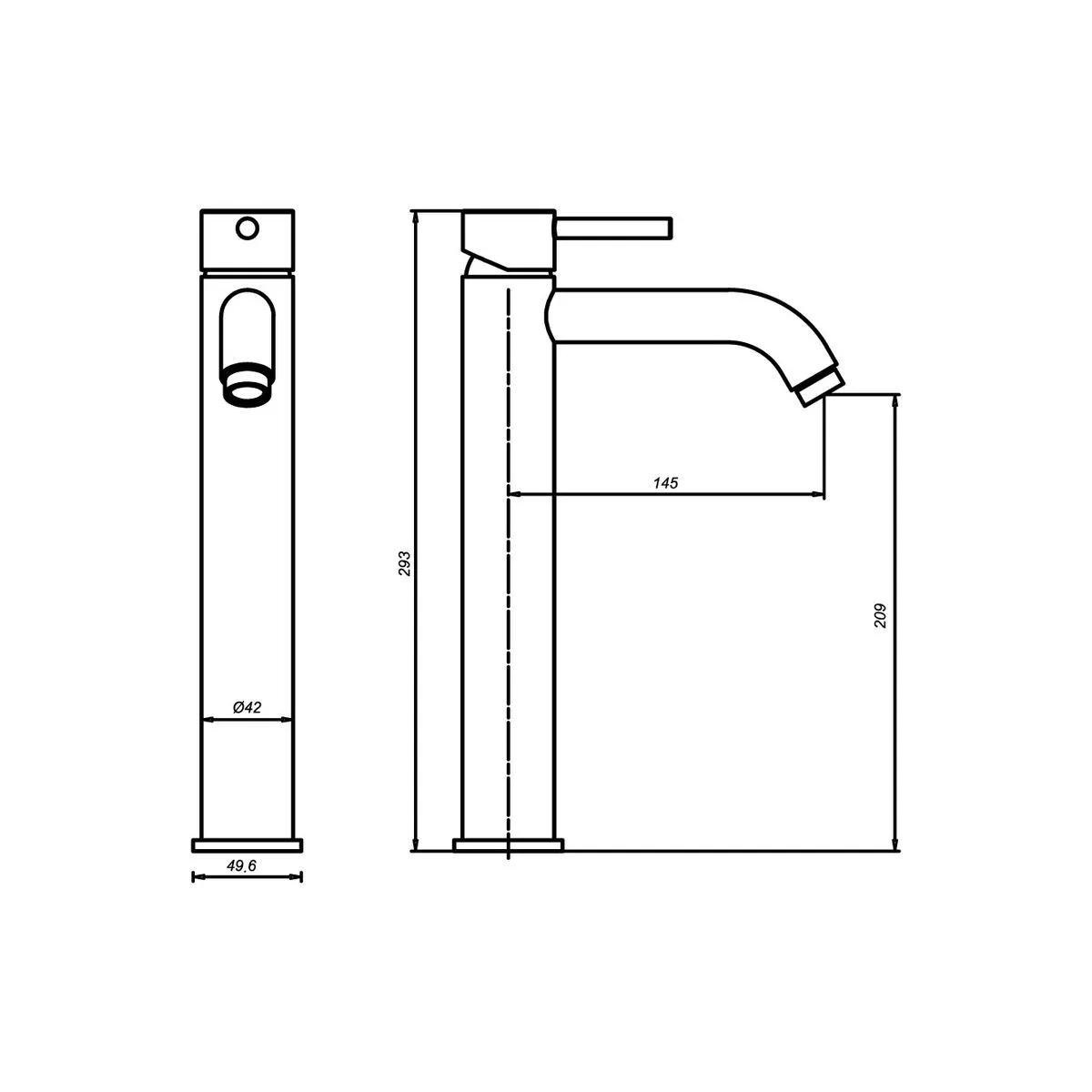 VAINSA - Mescladora Monocomando para Baño Bronce Cromado Negro Mate