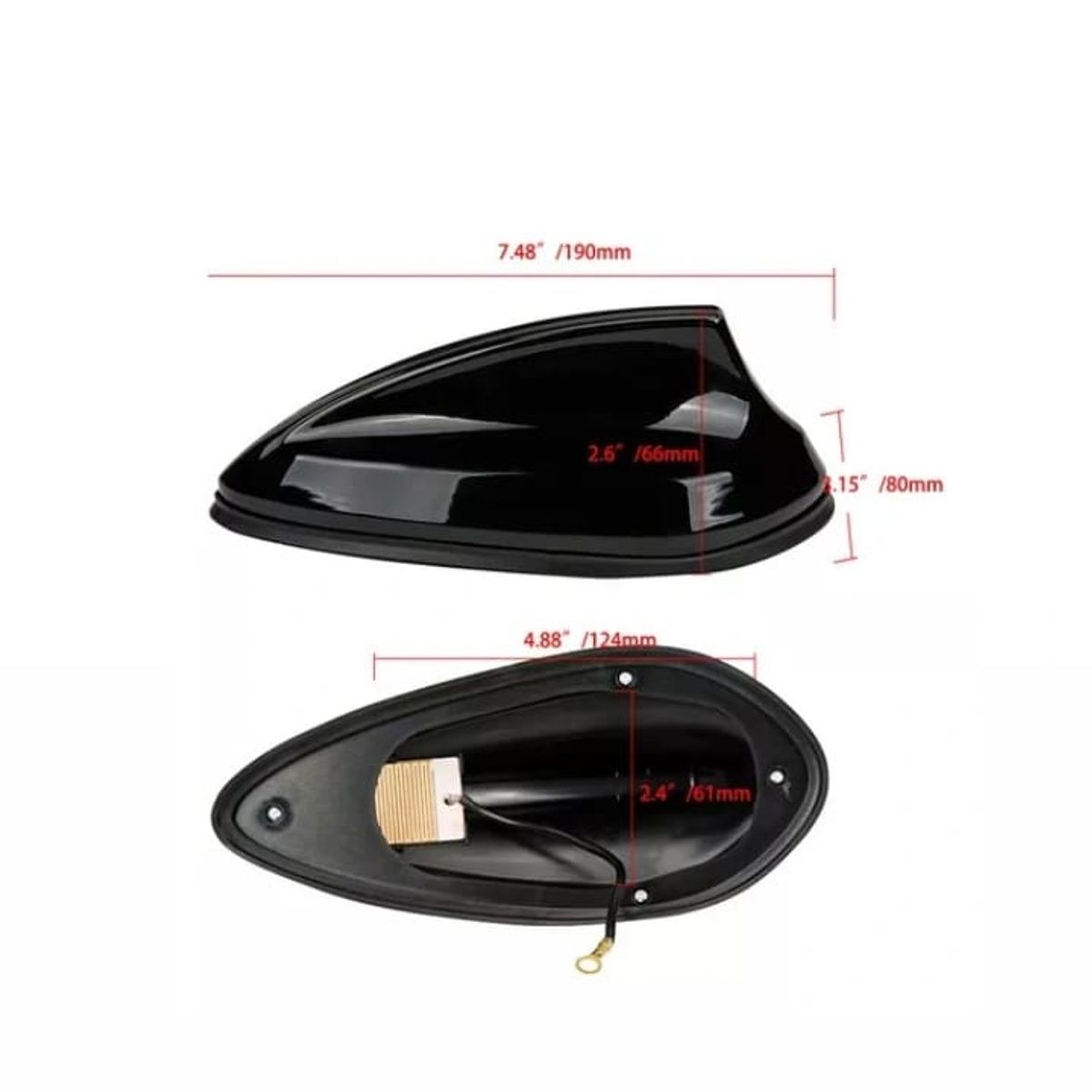 GENERICO - Antena Aleta De Tiburon color negro