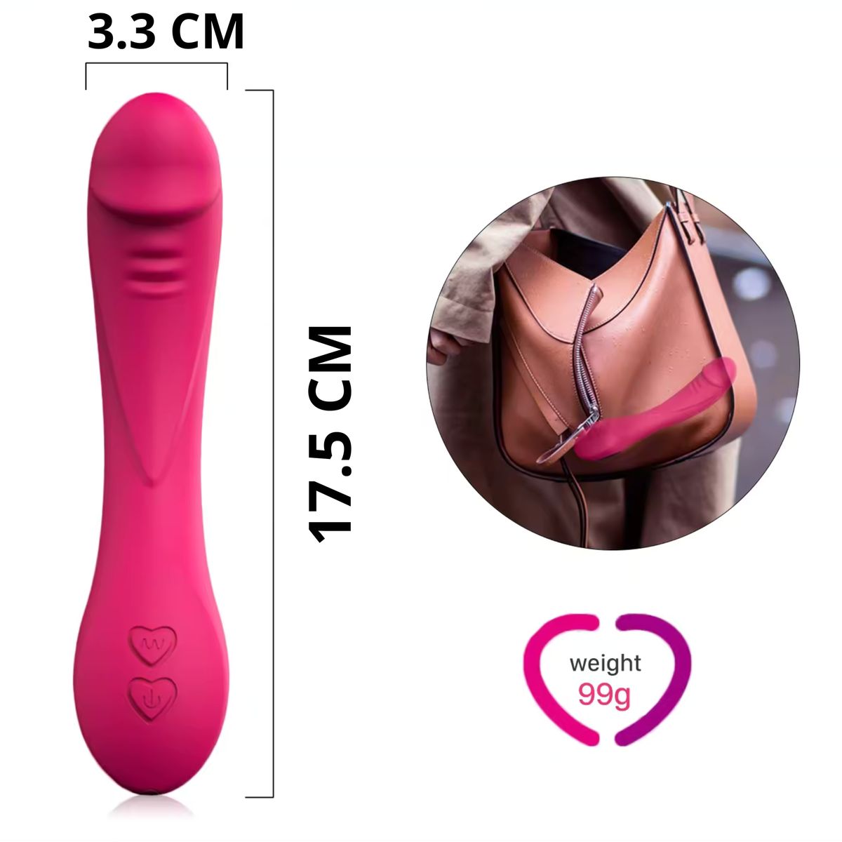 GENERICO - Vibrador Potente 12 Frecuencias Recargable