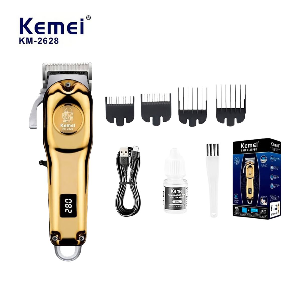 KEMEI - Máquina De Corte De Cabello KEMEI- 2628