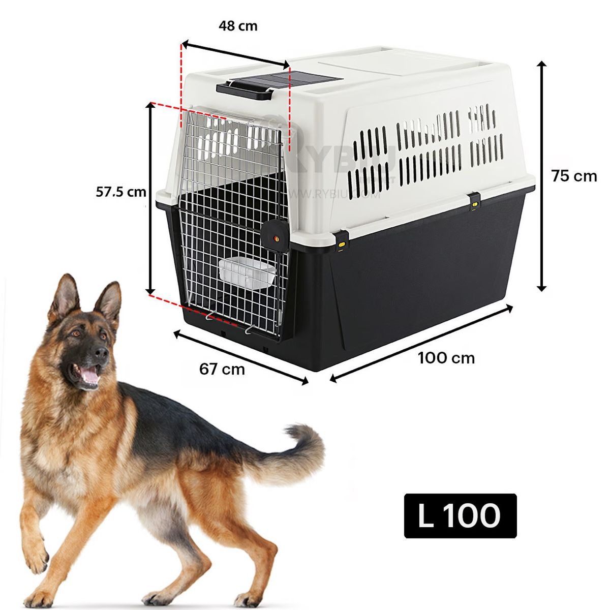 GENERICO - KENNEL  Mascota  CANIL L100 PLASTICO XL AVION