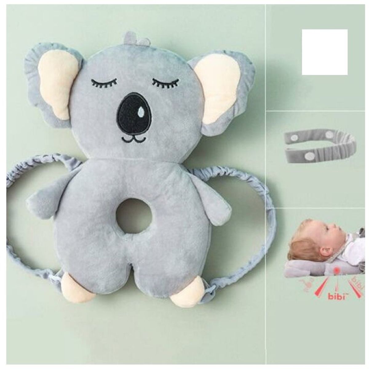 GENERICO - Mochila de Proteccion para Bebe Cabeza Espalda Koala