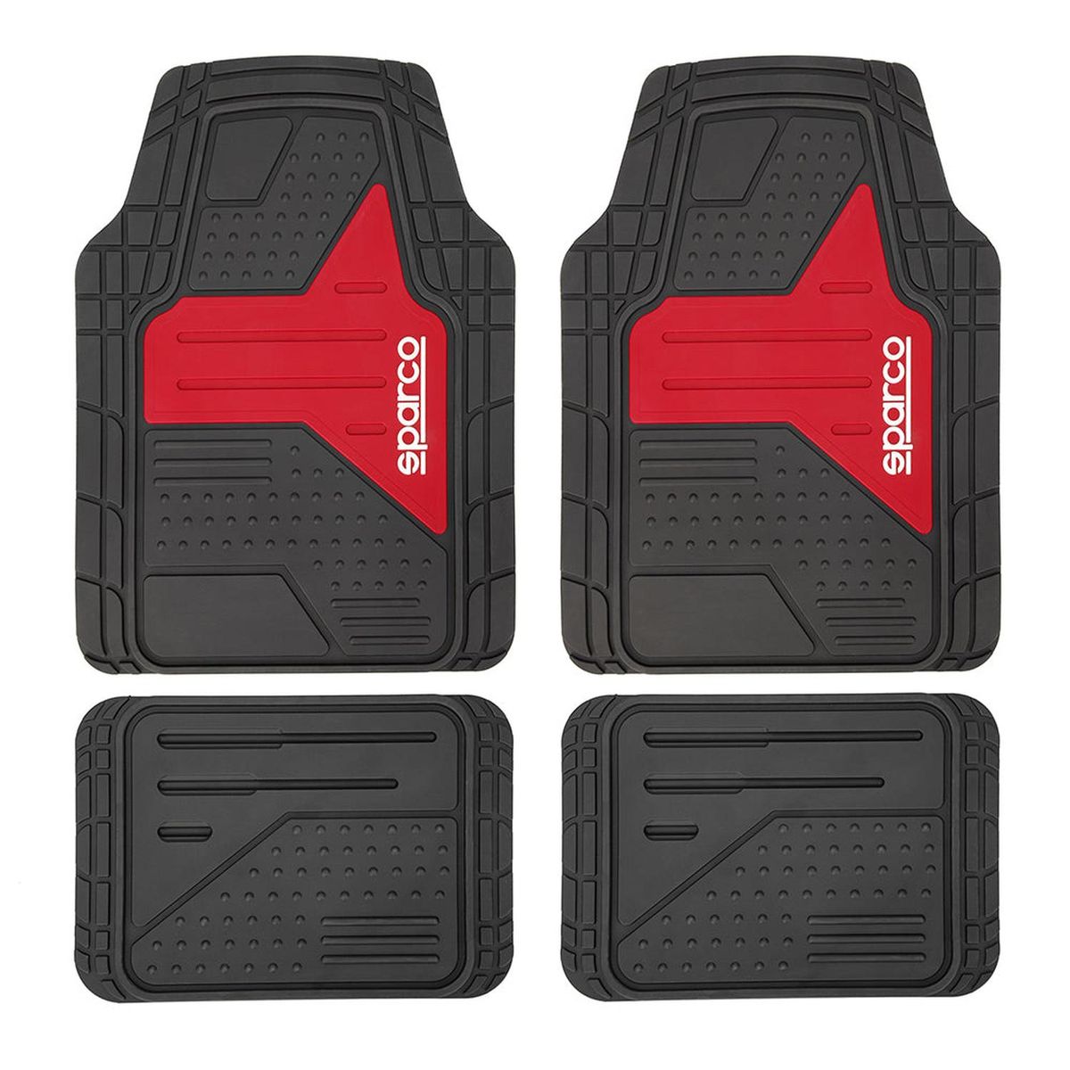 SPARCO - Piso Sparco Jebe Pesado 5 Pcs Spf511 Rojo