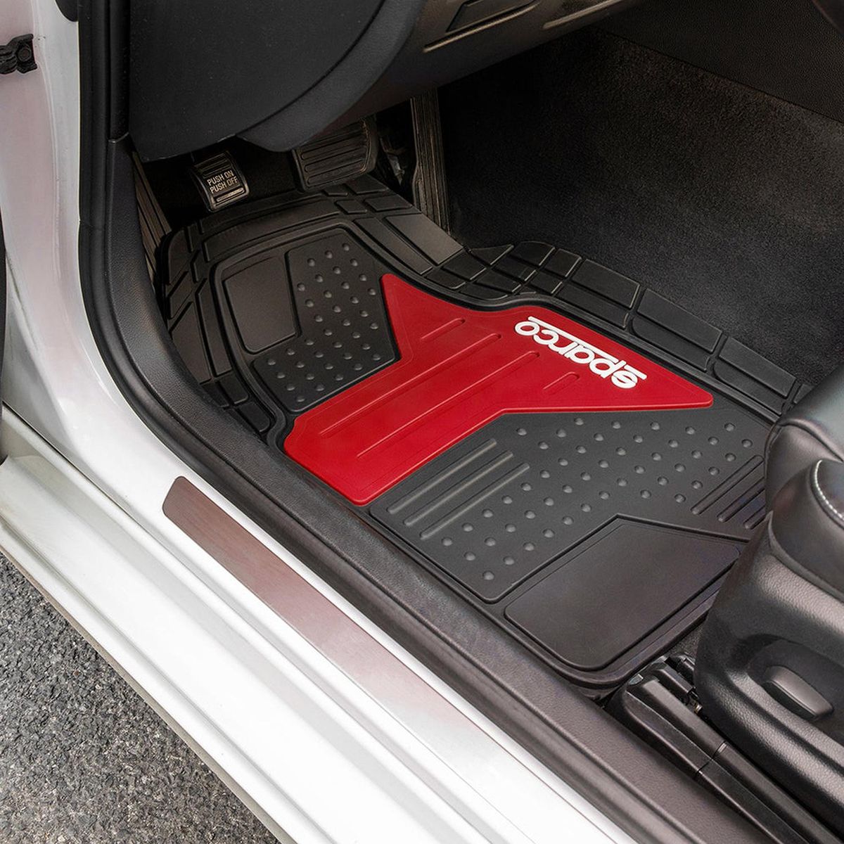 SPARCO - Piso Sparco Jebe Pesado 5 Pcs Spf511 Rojo