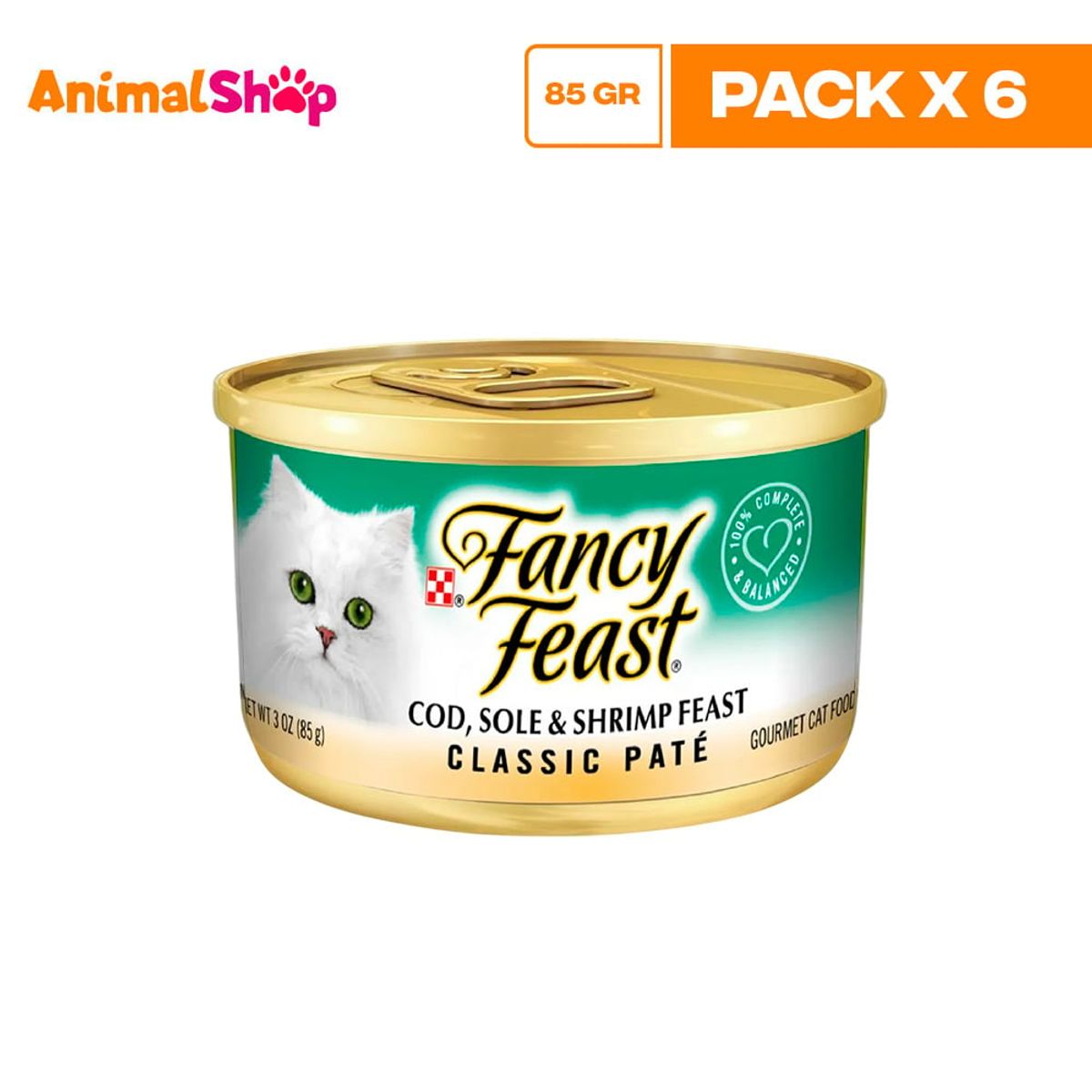GENERICO - Fancy Feast Comida Humeda Gato Pescado Y Camaron 85 Gr 6 Un