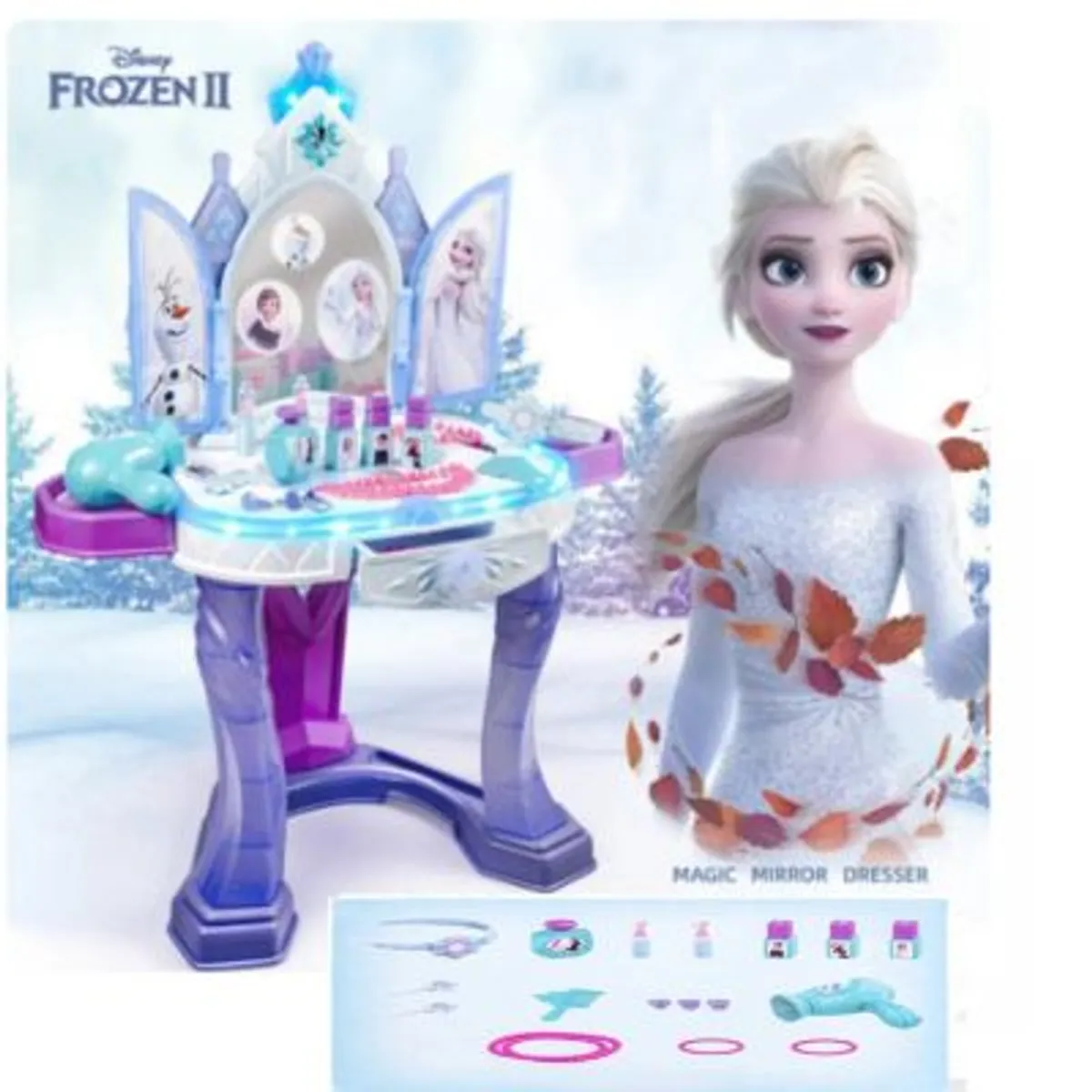 IMPORTADO MC - Centro Maquillaje Sensor de Mano Musical y Luces Frozen