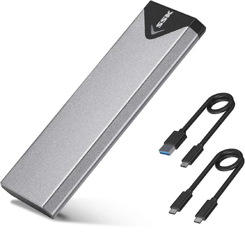 SSK - CASE ENCLOSURE PARA SSD M.2 NVMe (PCIe) / SATA  USB-3.2 Gen 2