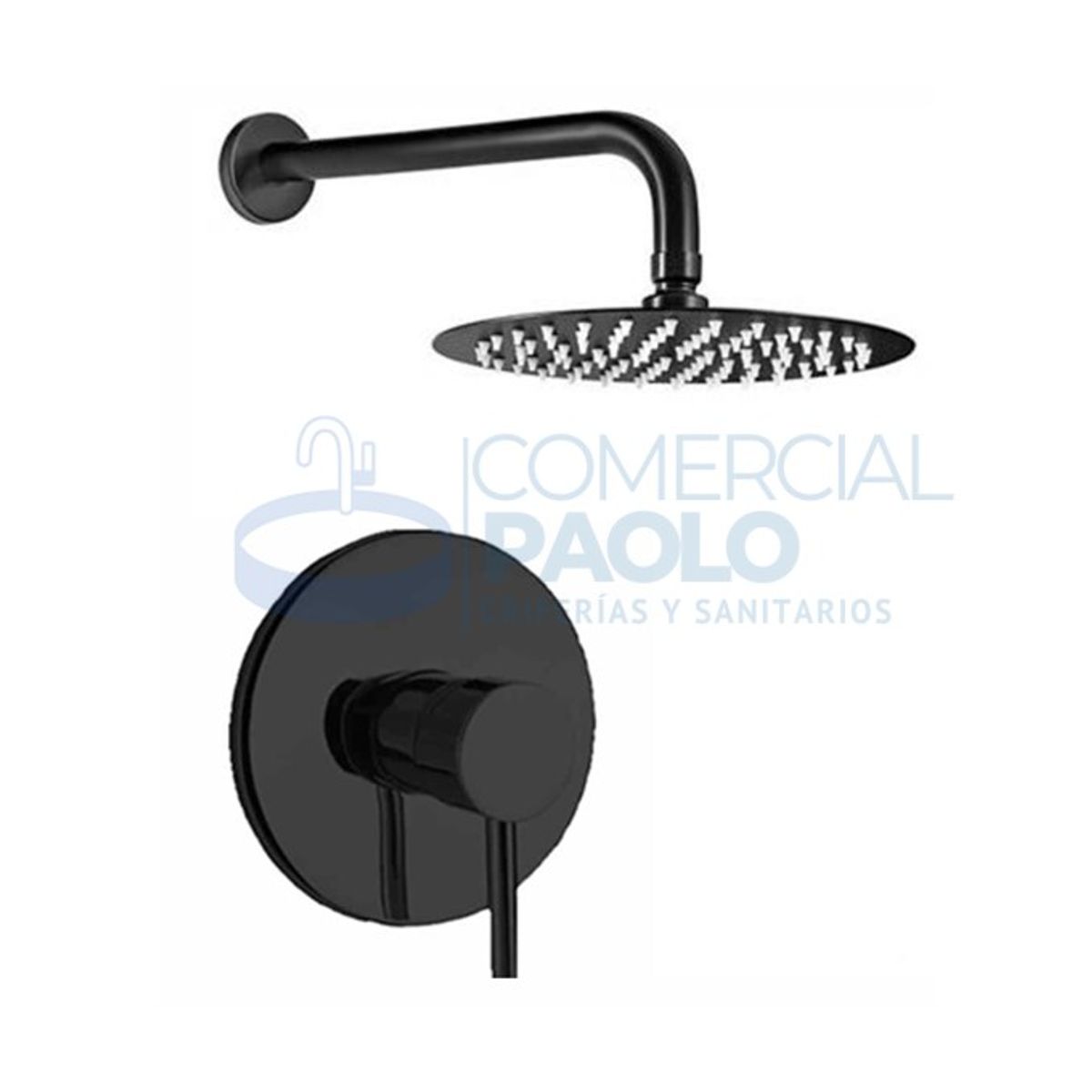 MEZCLADORA DUCHA NEGRA REDONDA F3205B, marca GENERICO - Foto Principal