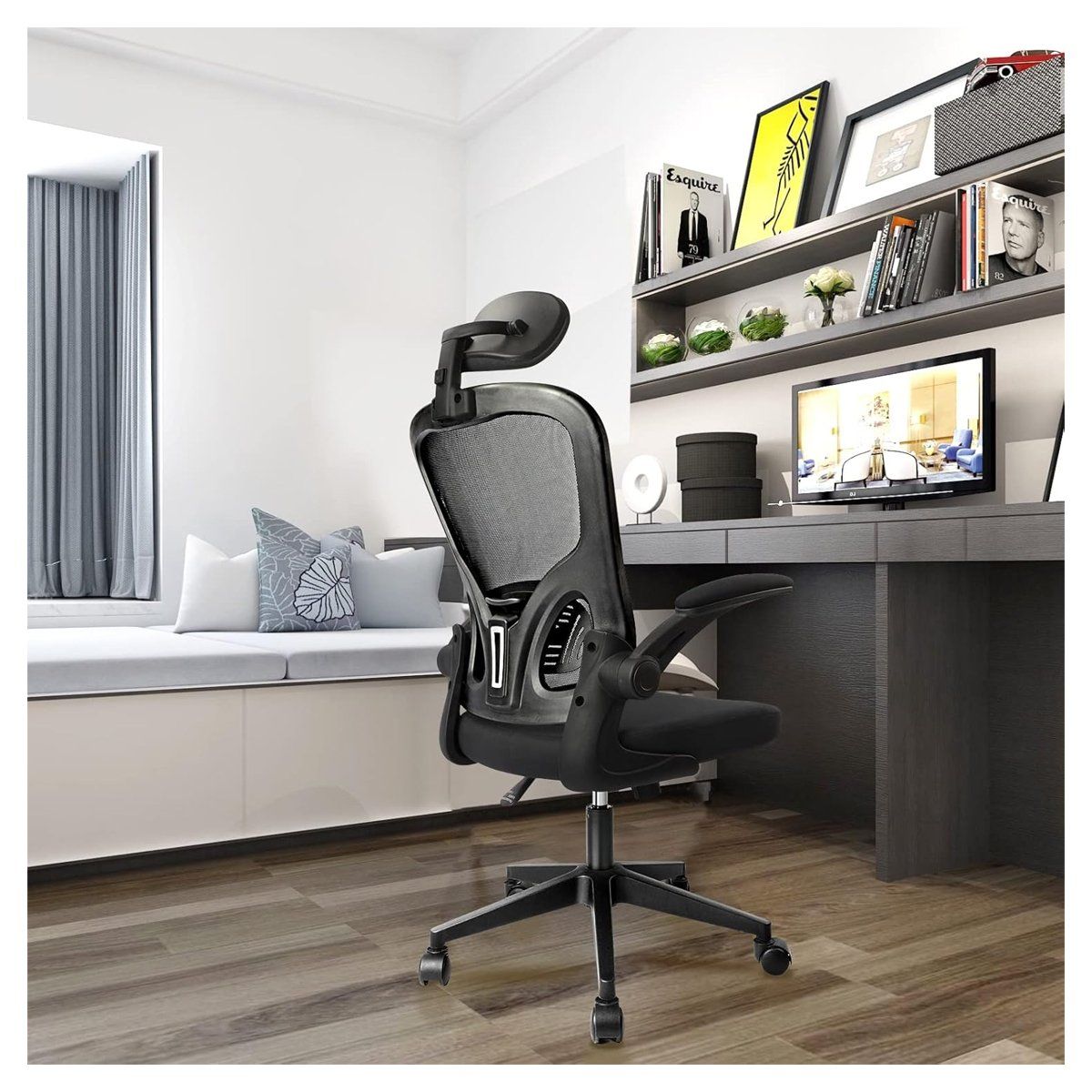 GENERICO - Silla De Oficina Ergonómica Directorio Premium Negra