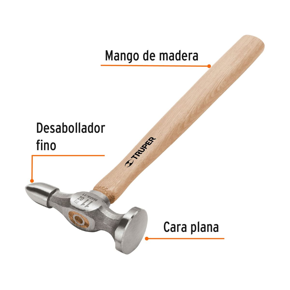 TRUPER - Martillo planchador punta fina Truper