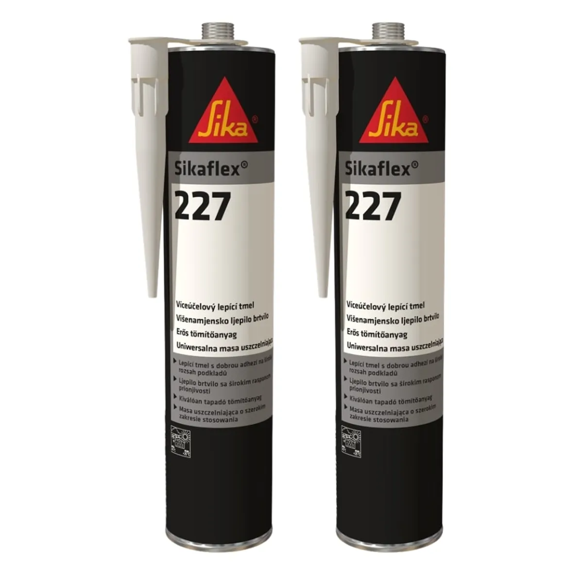 SIKA - Pack sellador elástico para carrocerías Sikaflex 227 negro 300ml