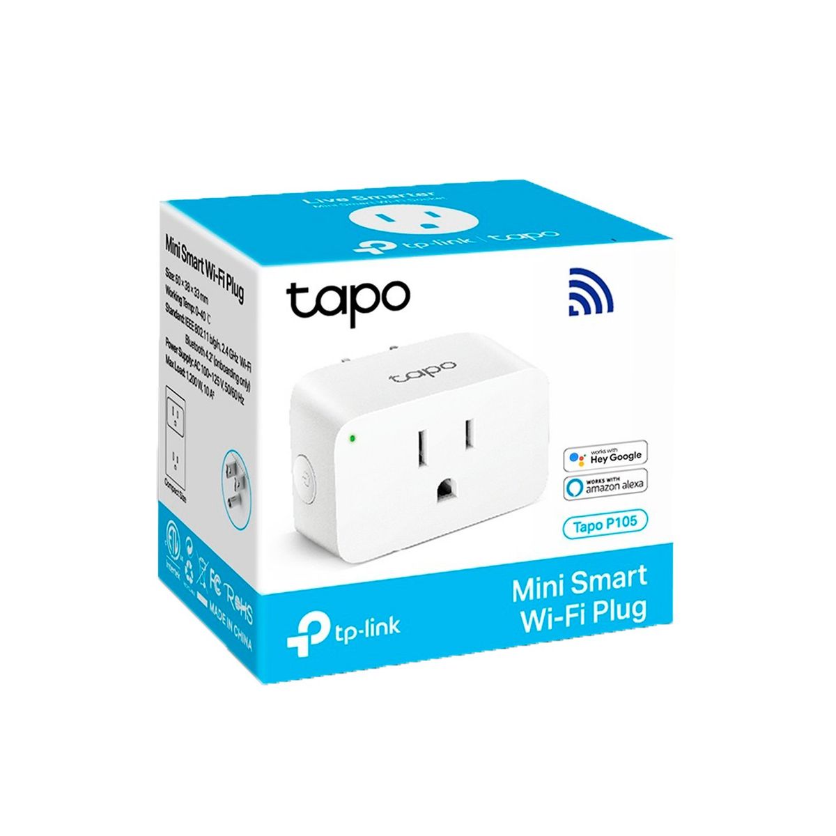 TP LINK - Tp-Link Tapo P105 Enchufe Mini inteligente Wi-Fi Modo Ausente