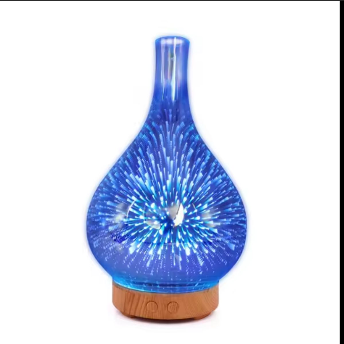 GENERICO - Humidificador de luz LED Nocturna con Forma de Jarrón d vidrio