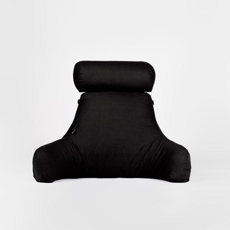 GENERICO - Cojín Anatomico Extra Grande Premium Negro Con Funda