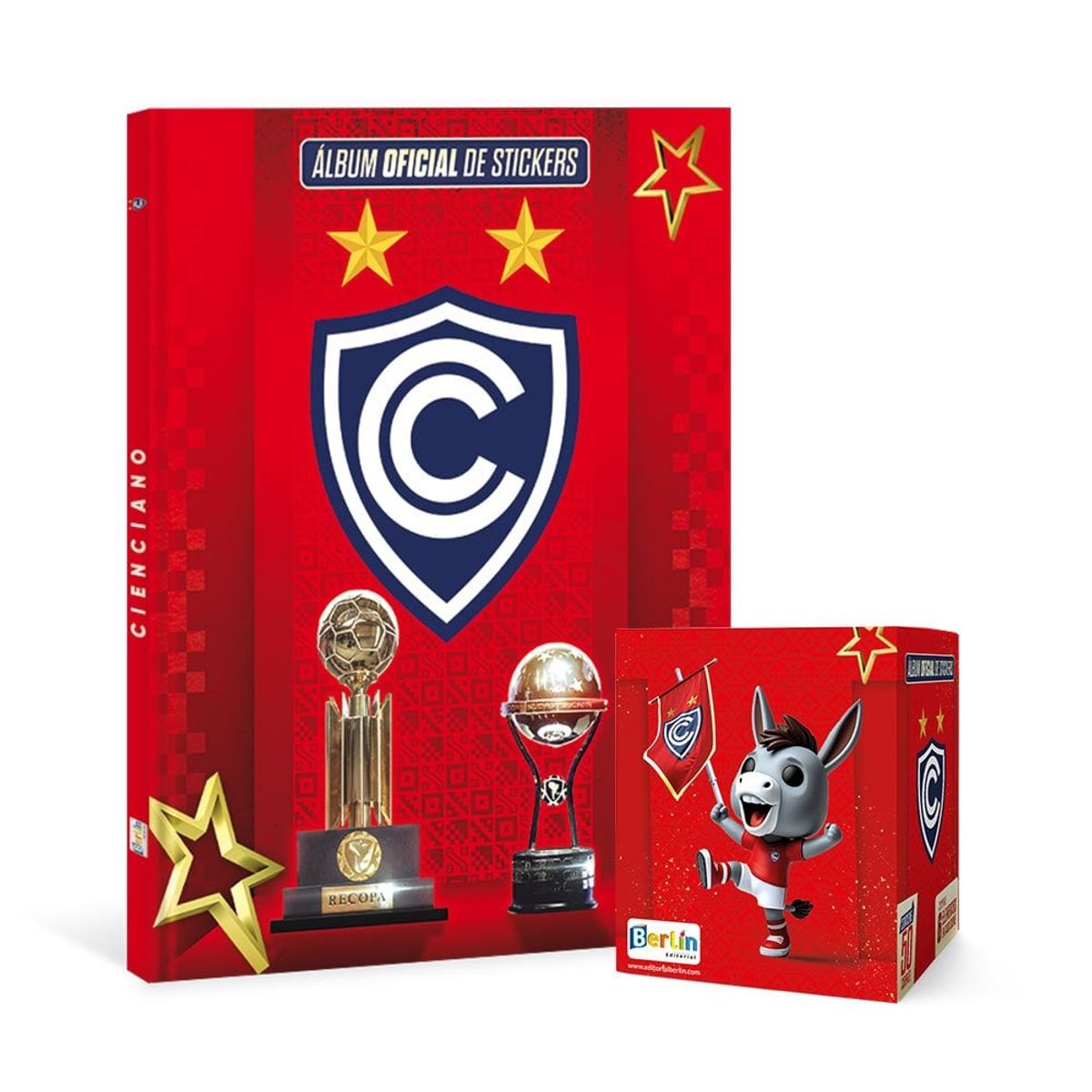 EDITORIAL BERLIN - Album Cienciano, 1 álbum tapa DURA + 1 paqueton (50 sobres)