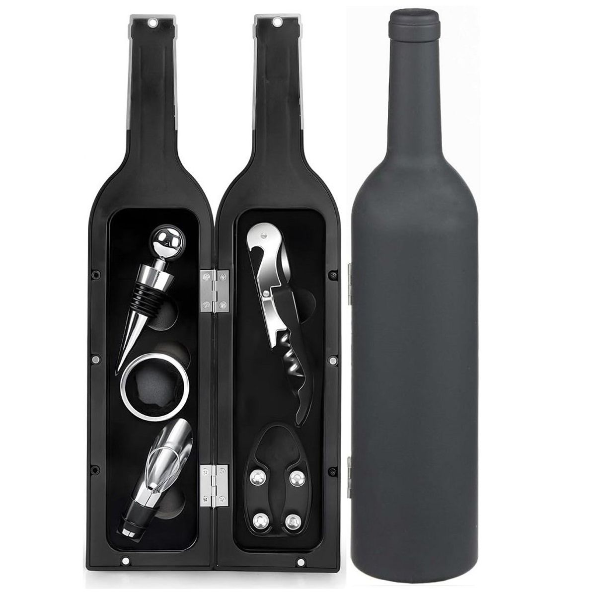 GENERICO - Kit sofisticado de 5 piezas con descorchador para abrir botellas de vino