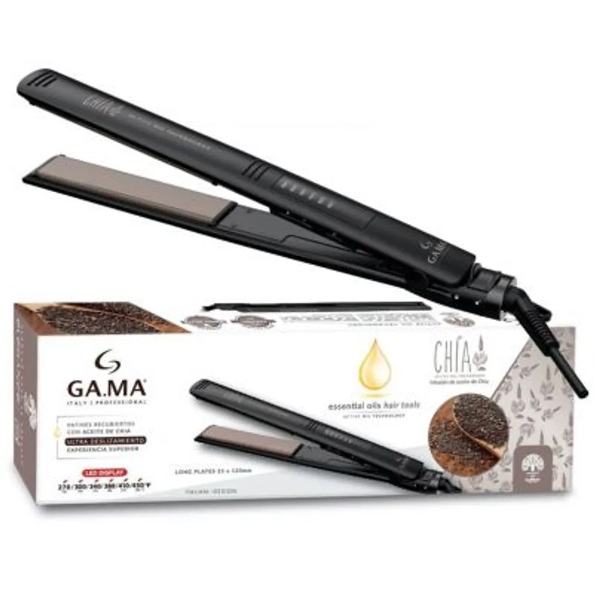 GAMA - Plancha Alisadora Elegance Led Chia Ceramic Ion