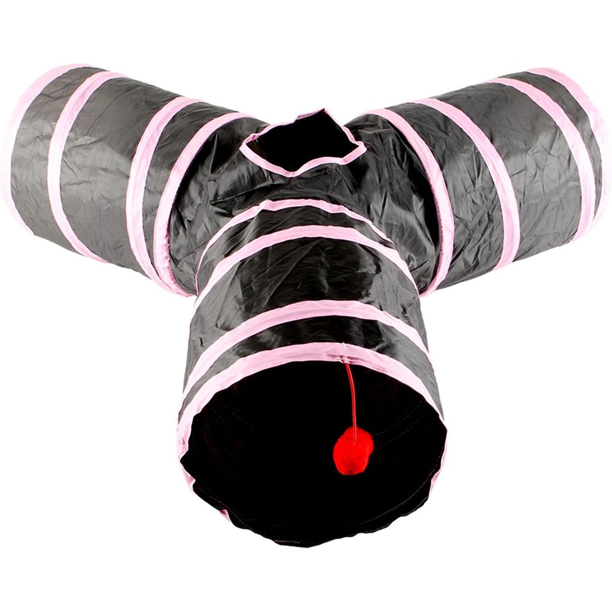 GENERICO - TUNEL PARA GATO 3 ENTRADAS NG - ROSADO