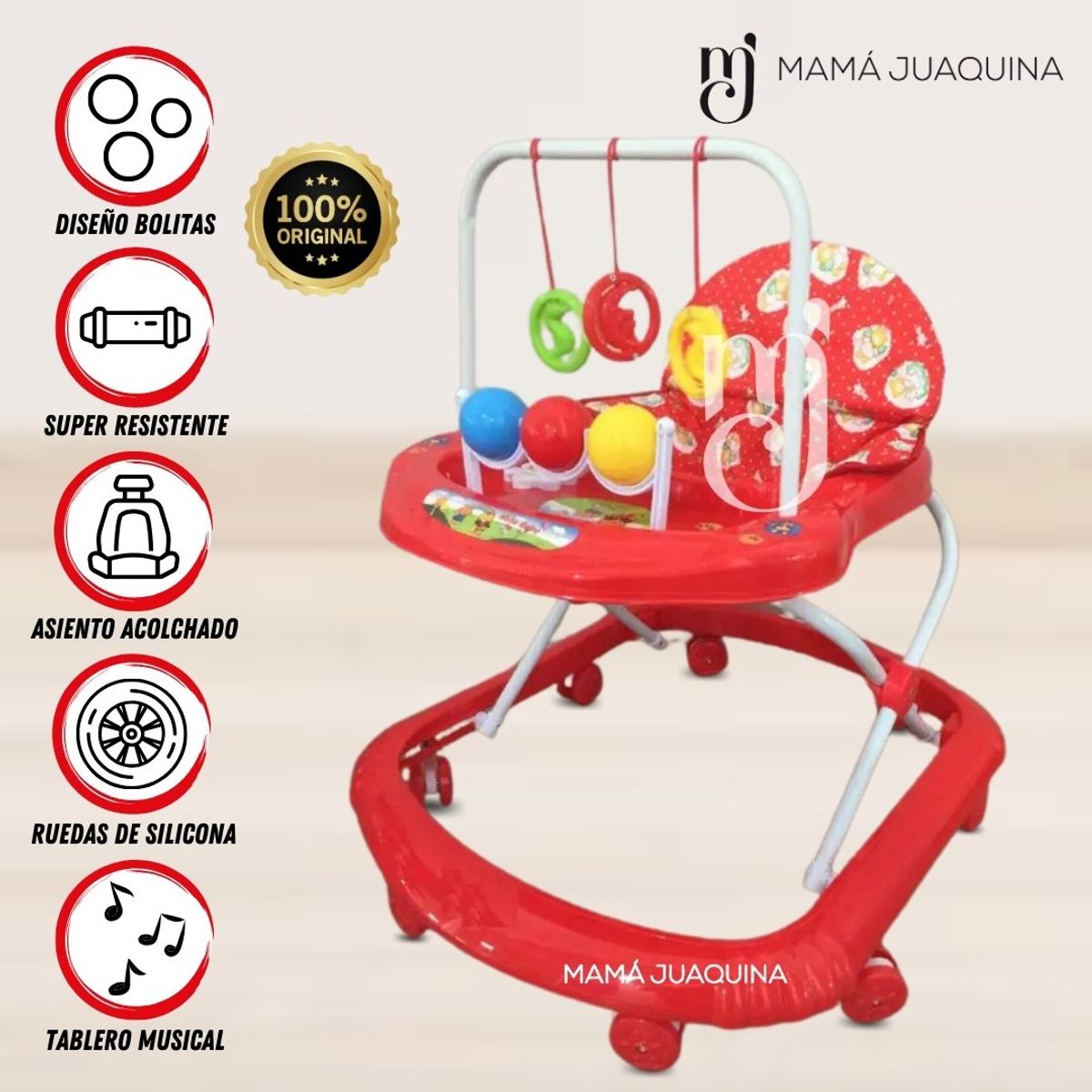 BABY HAPPY - Andador Para Bebé Baby Happy «BOLITAS II» Red