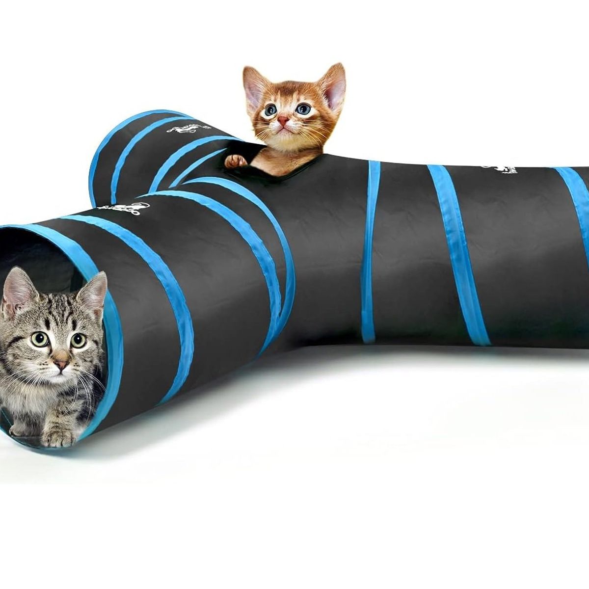 GENERICO - TUNEL PARA GATO 3 ENTRADAS NG - CELESTE