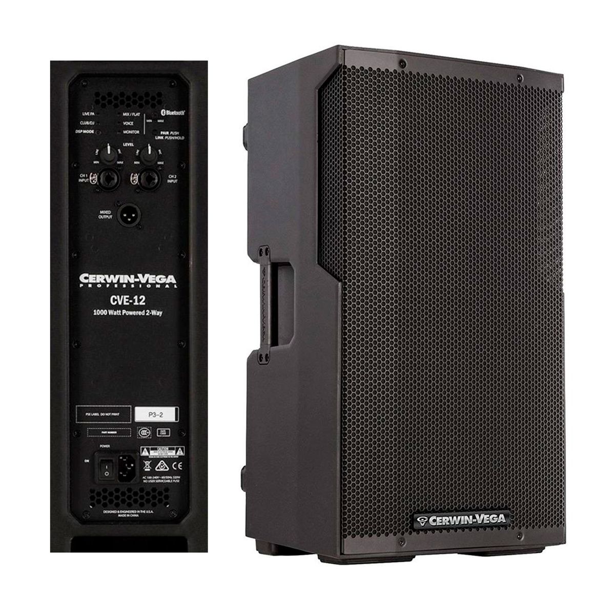 GENERICO - CVE-12 Altavoz Potente Profesional Activo de 12 pulgadas con Bluetooth