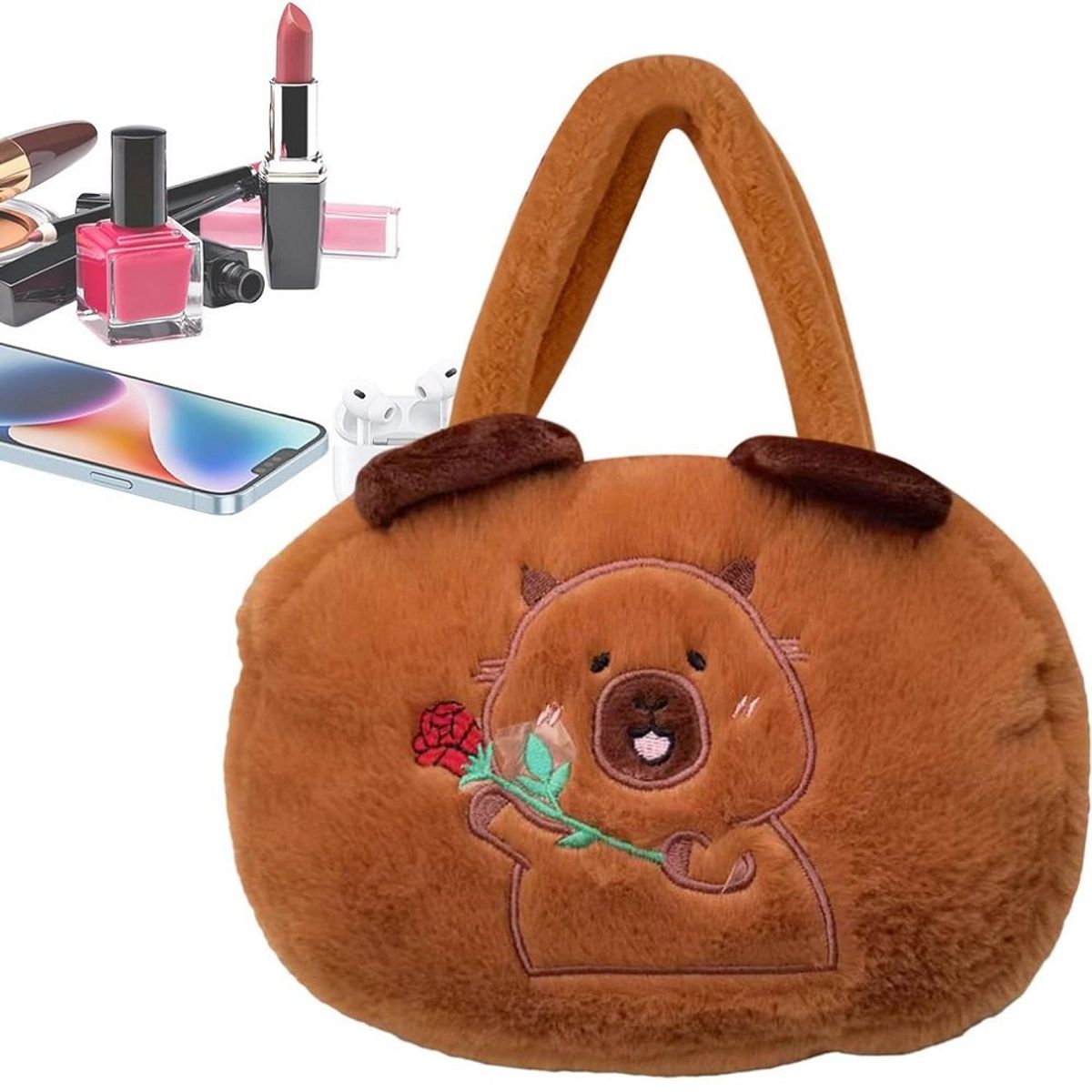 GENERICO - Bolso de mano capibara morral animado