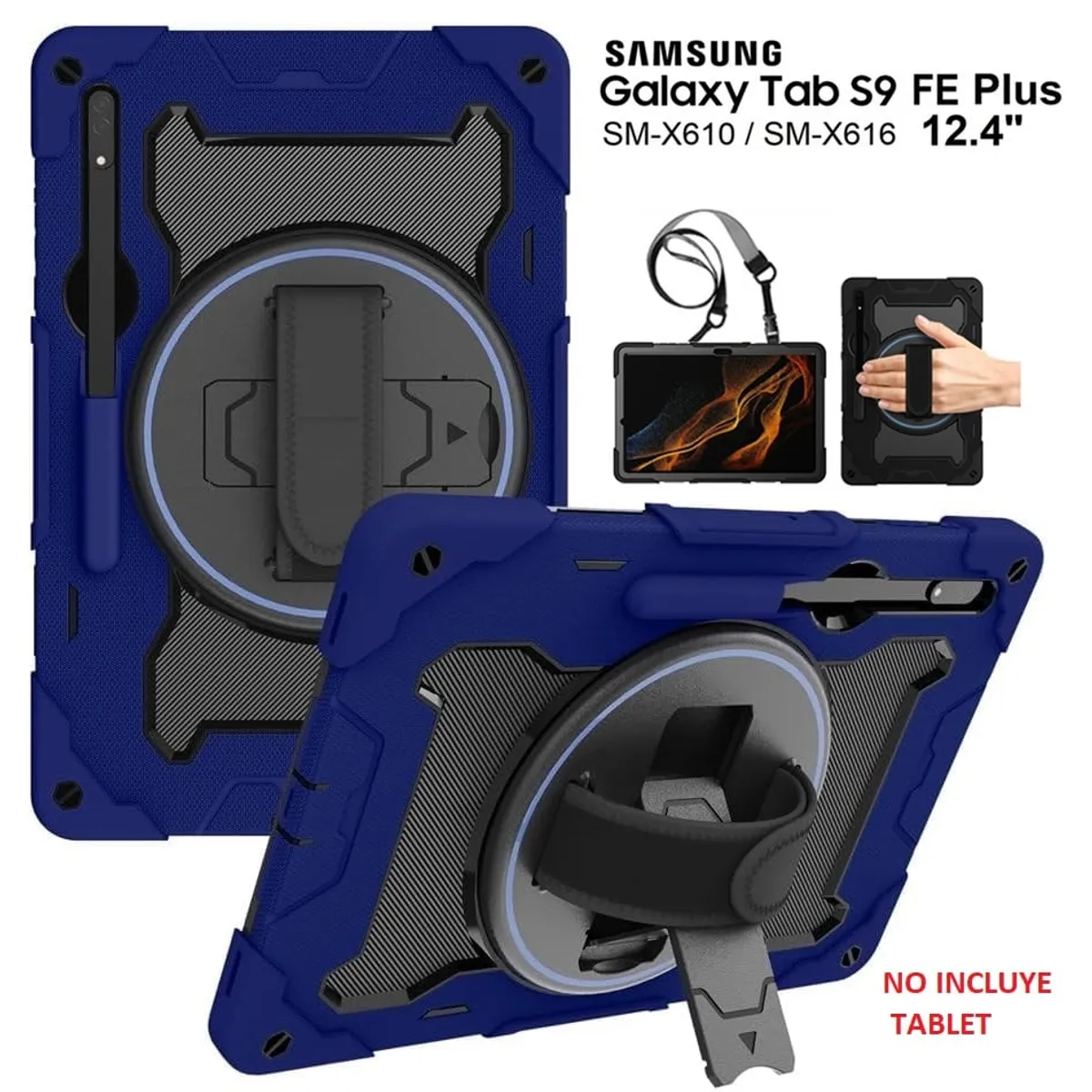 GENERICO - Funda Armor para Samsung Tab S9 FE Plus 12.4 SM-X610 Case Protector