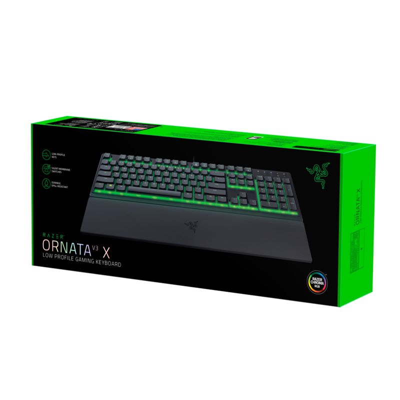 RAZER - TECLADO RAZER ORNATA V3 X MEMBRANE US LOW PROFILE CHROMA NEGRO