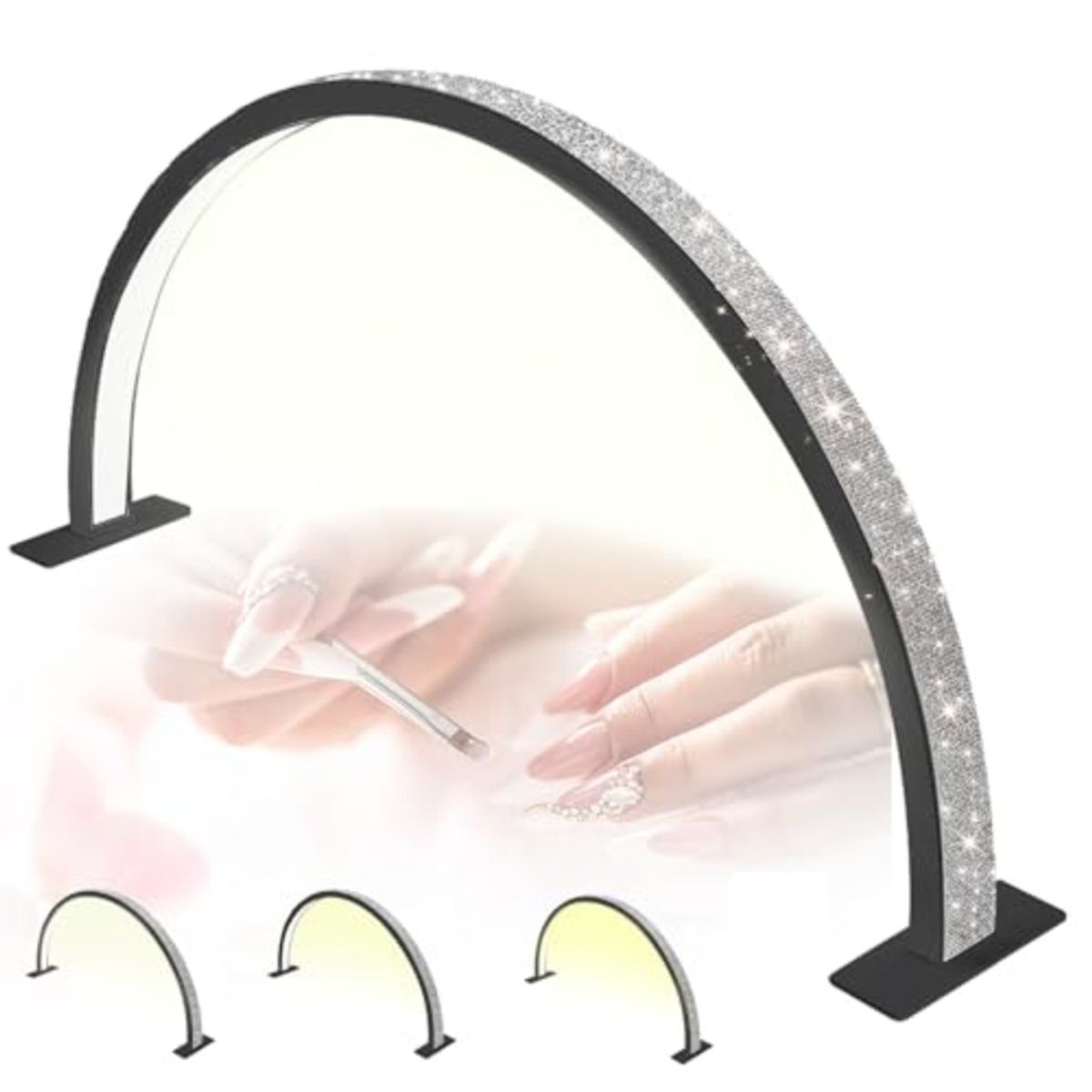 GENERICO - Lampara Led para Escritorio Cosmetica Media Luna Negro 30w