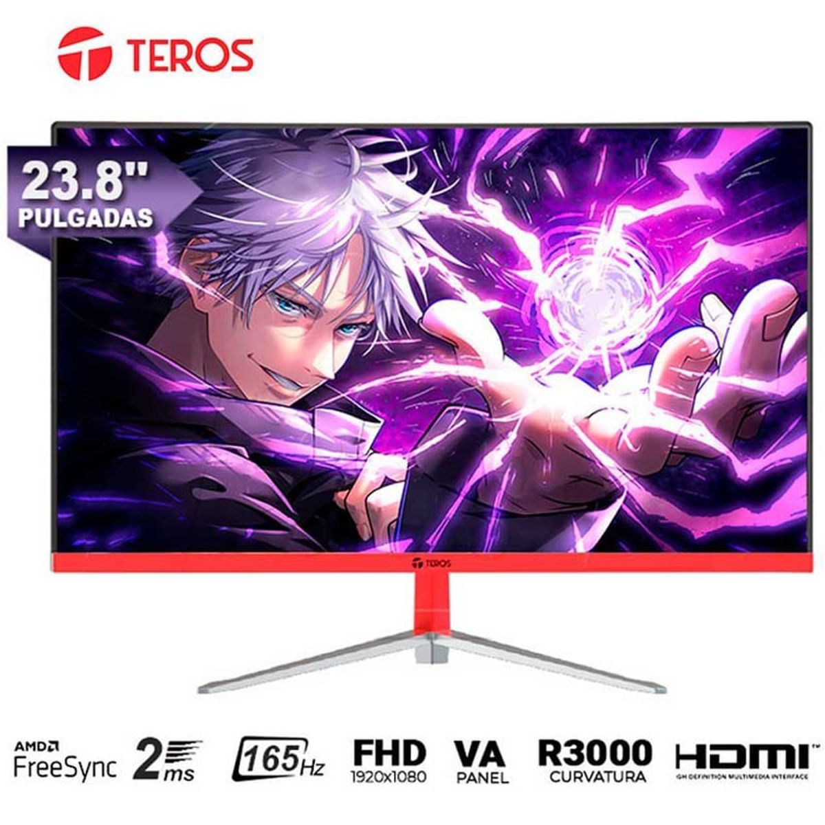 TEROS - Monitor Teros TE-2471G 238 CURVO FULL HD 165hz 2MS DISPLAYPORT HDMI