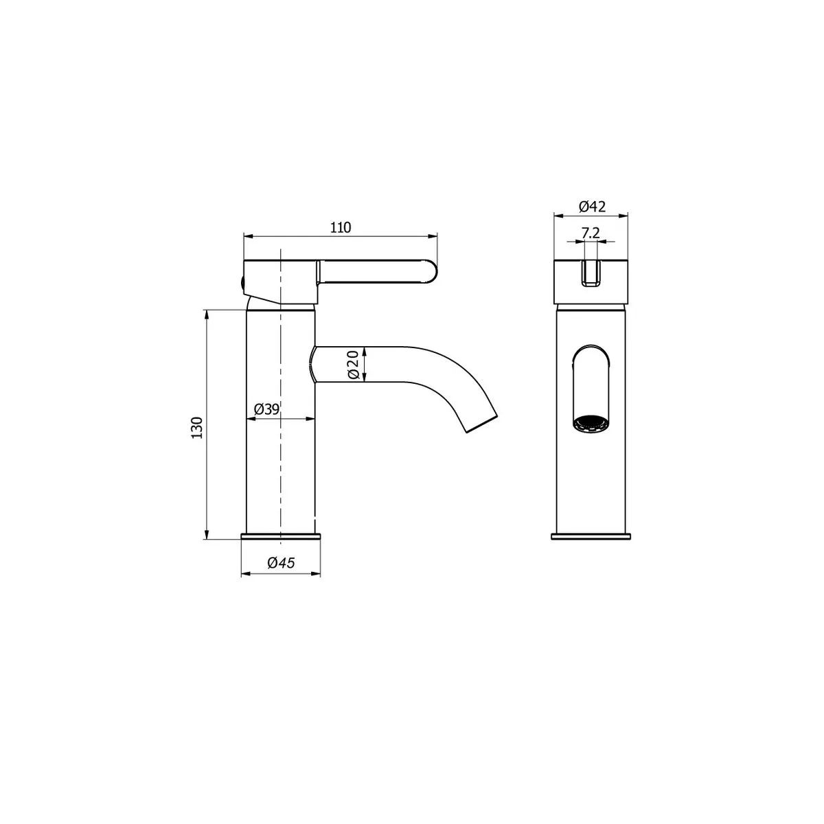 ITALGRIF - Mescladora Monocomando para Baño Bronce Cromado Negro Mate