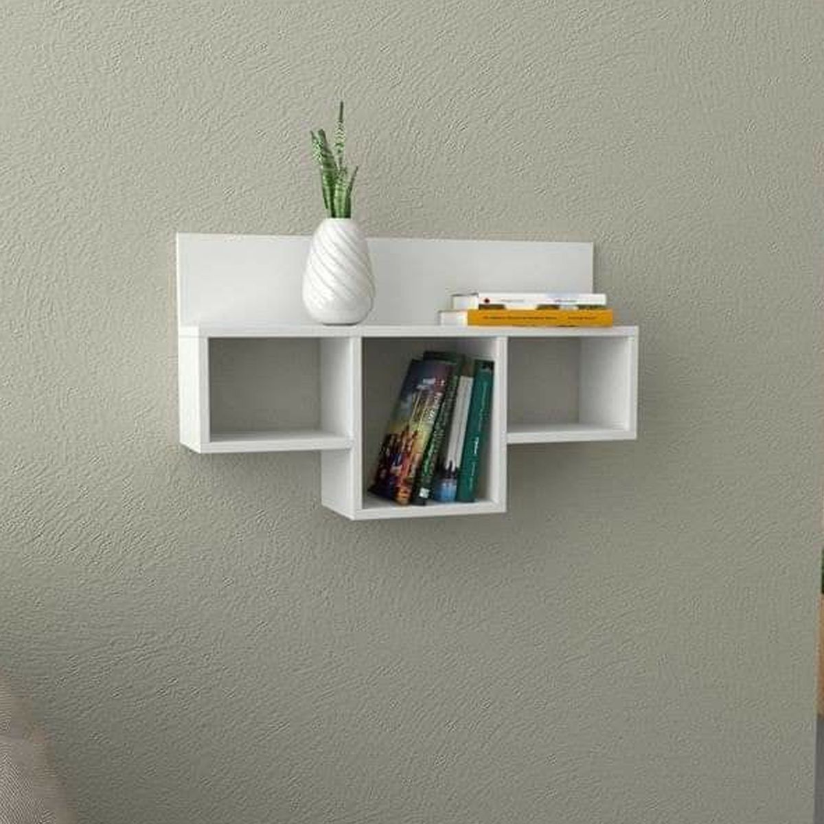 GENERICO - Repisa Flotante Melamina 80x49x20cm Blanco