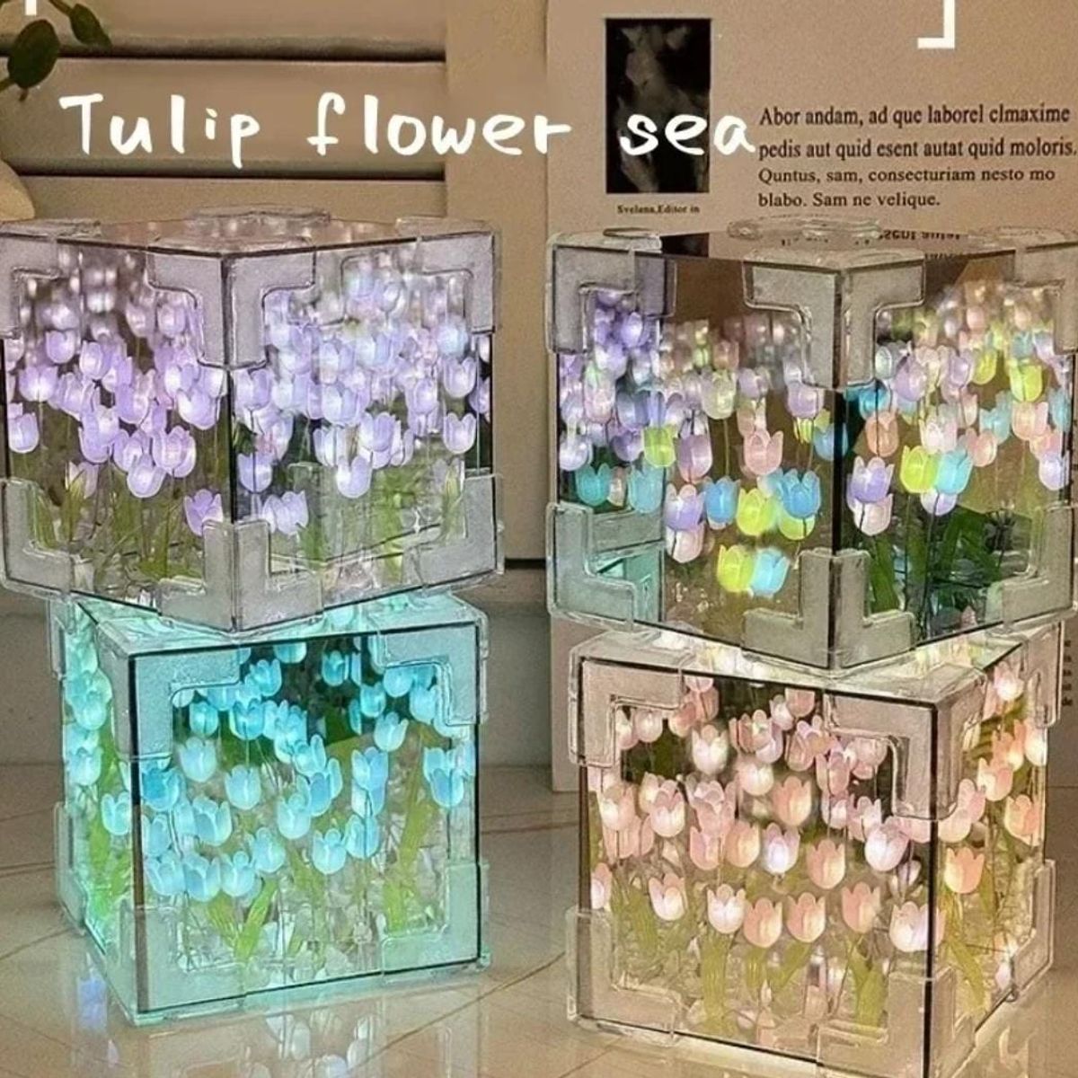 GENERICO - LAMPARA TULIPAN CUBO